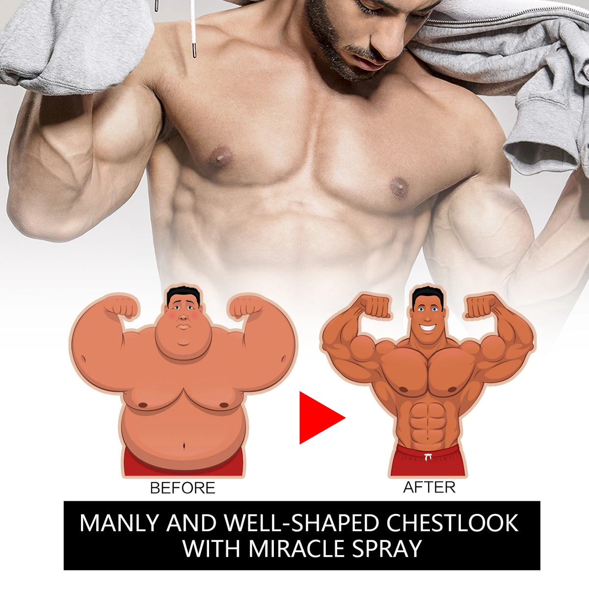 Chest Firming and Muscle Sculpting Spray for Men