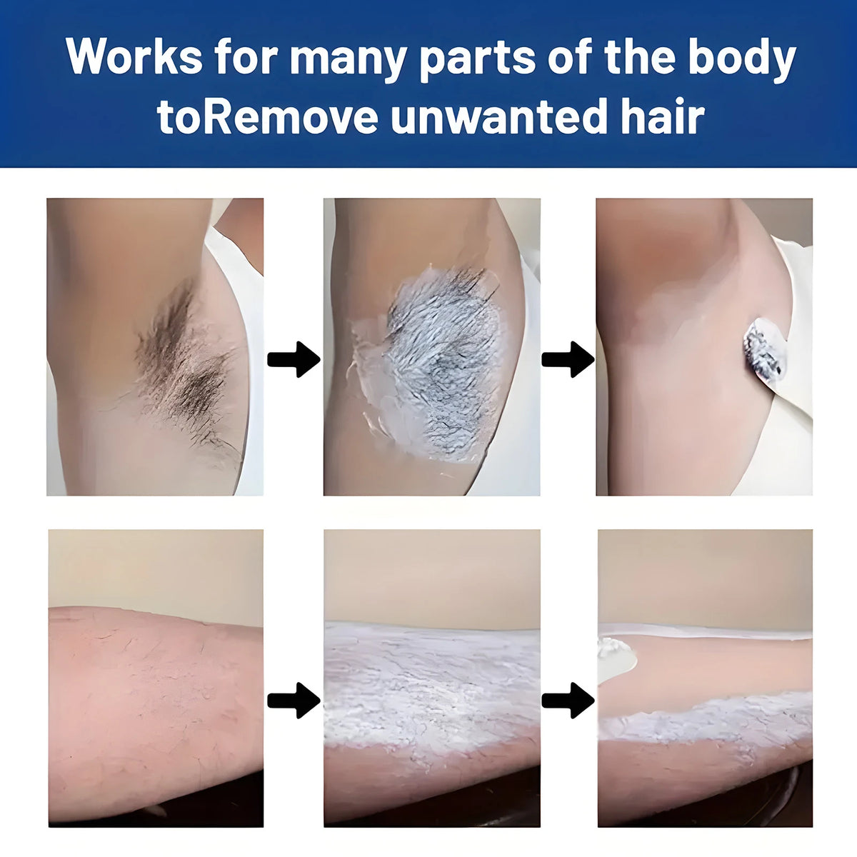 Bee Venom Hair Removal Cream Gentle Body and Underarm Depilatory Lotion