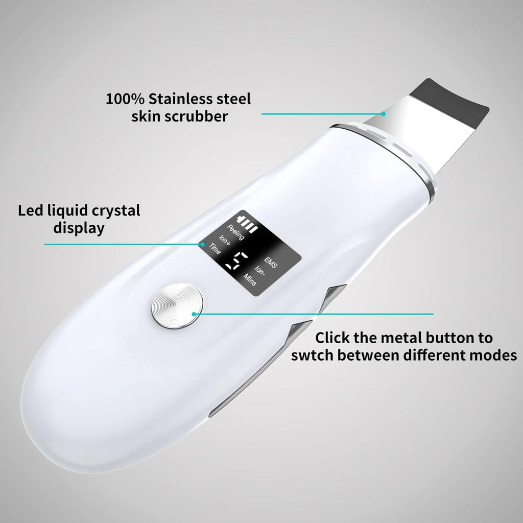 Ultrasonic Facial Skin Scrubber and Pore Cleaner