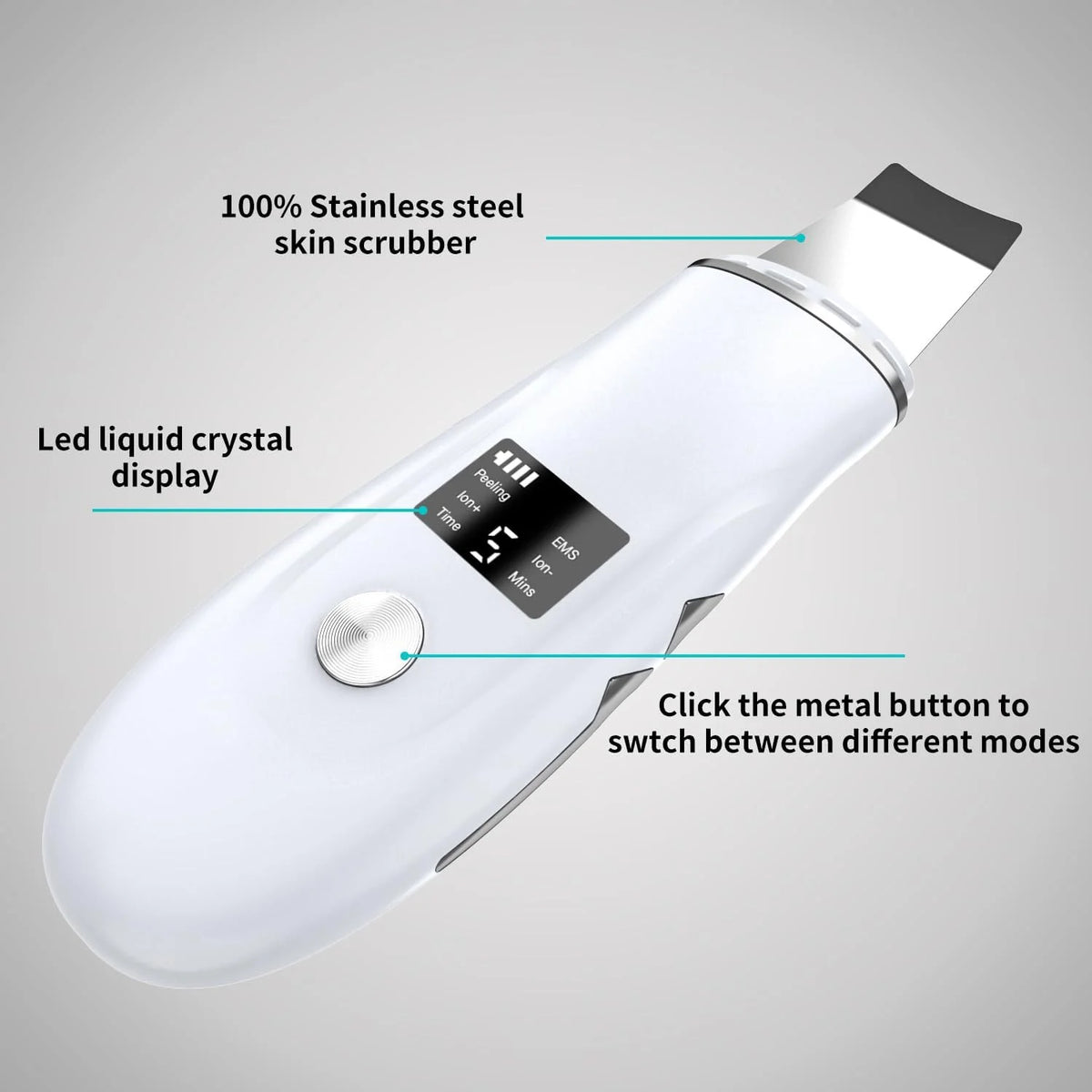 Ultrasonic Facial Skin Scrubber and Pore Cleaner