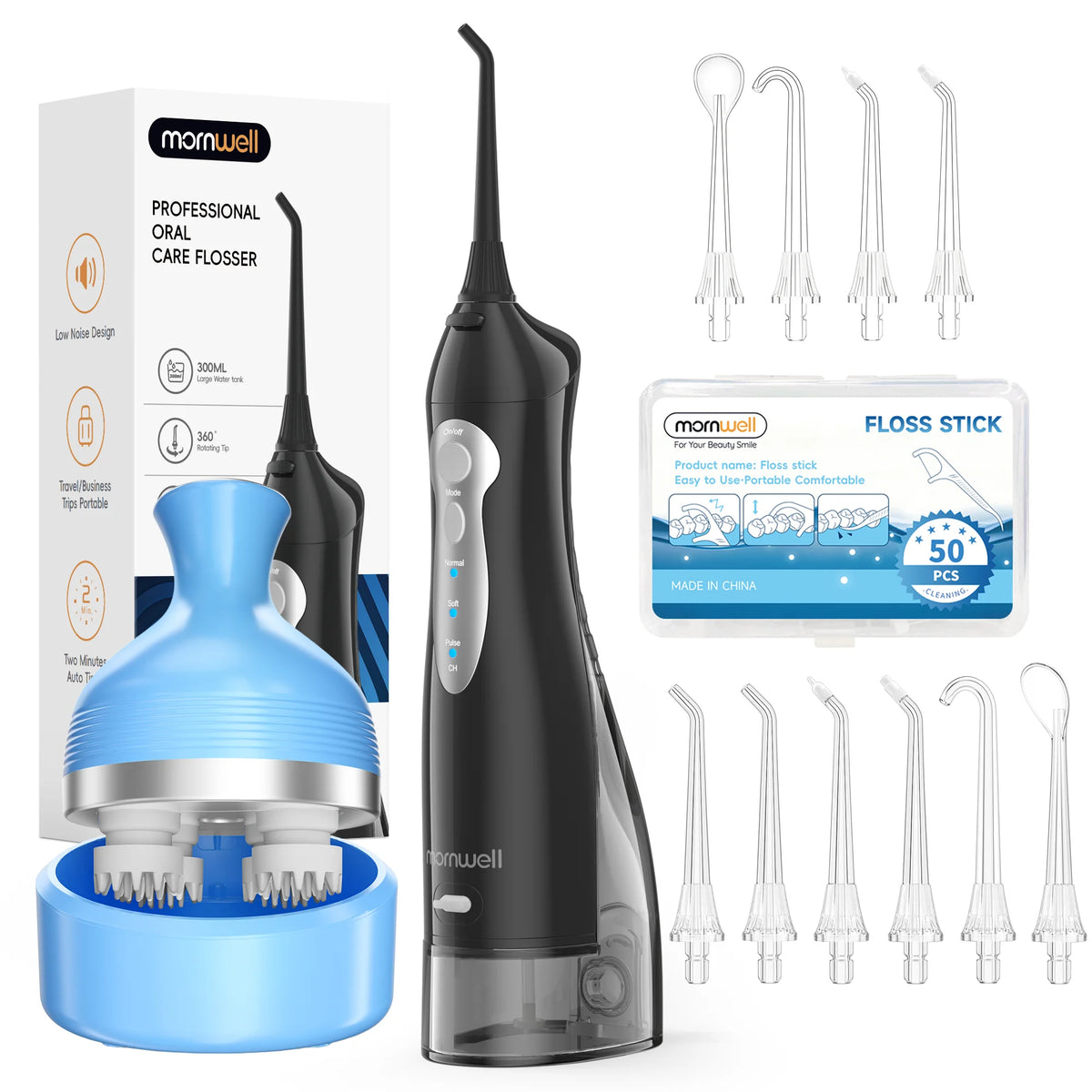 Portable Oral Irrigator and Electric Scalp Massager Kit
