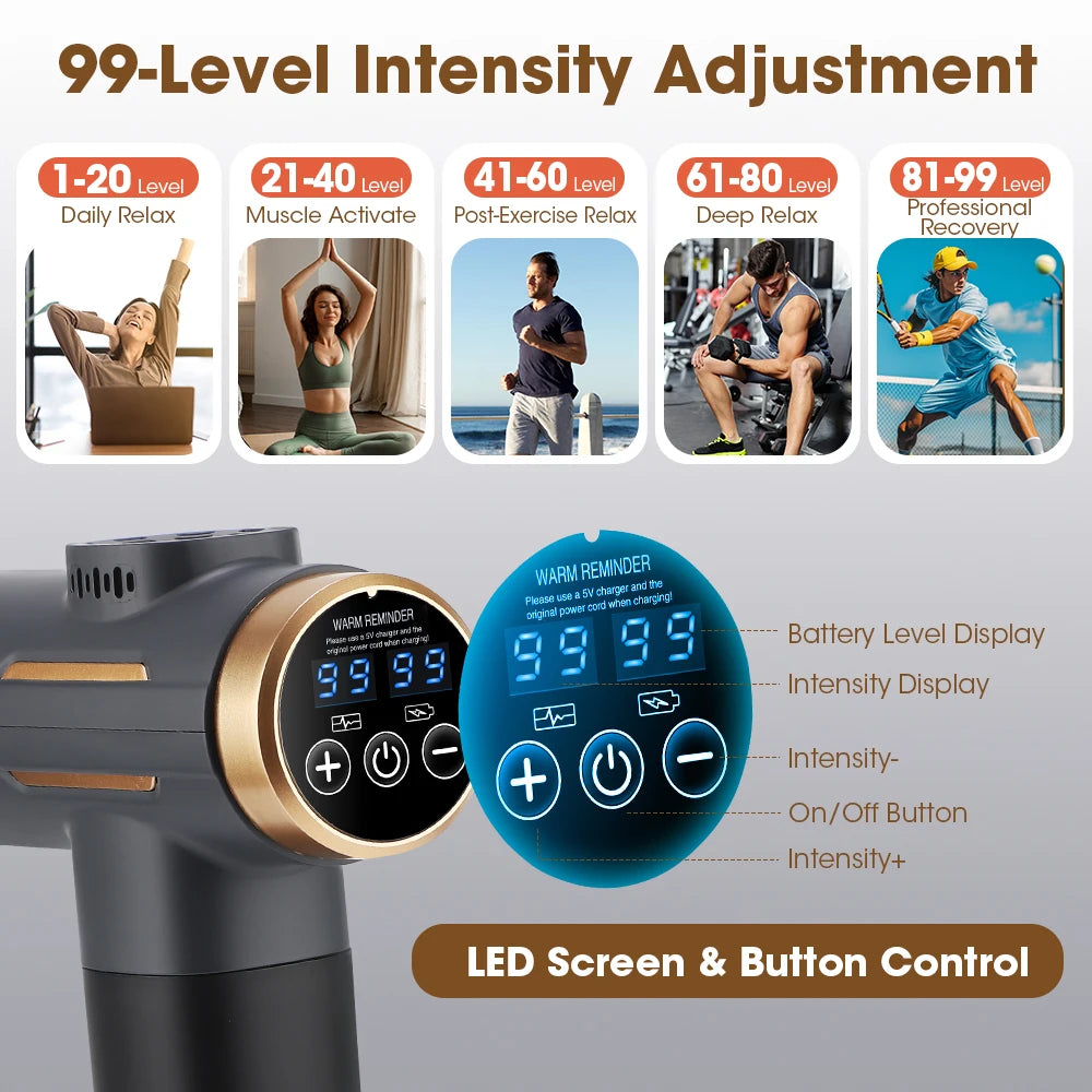 Portable Deep Tissue Percussion Muscle Massage Gun - 4