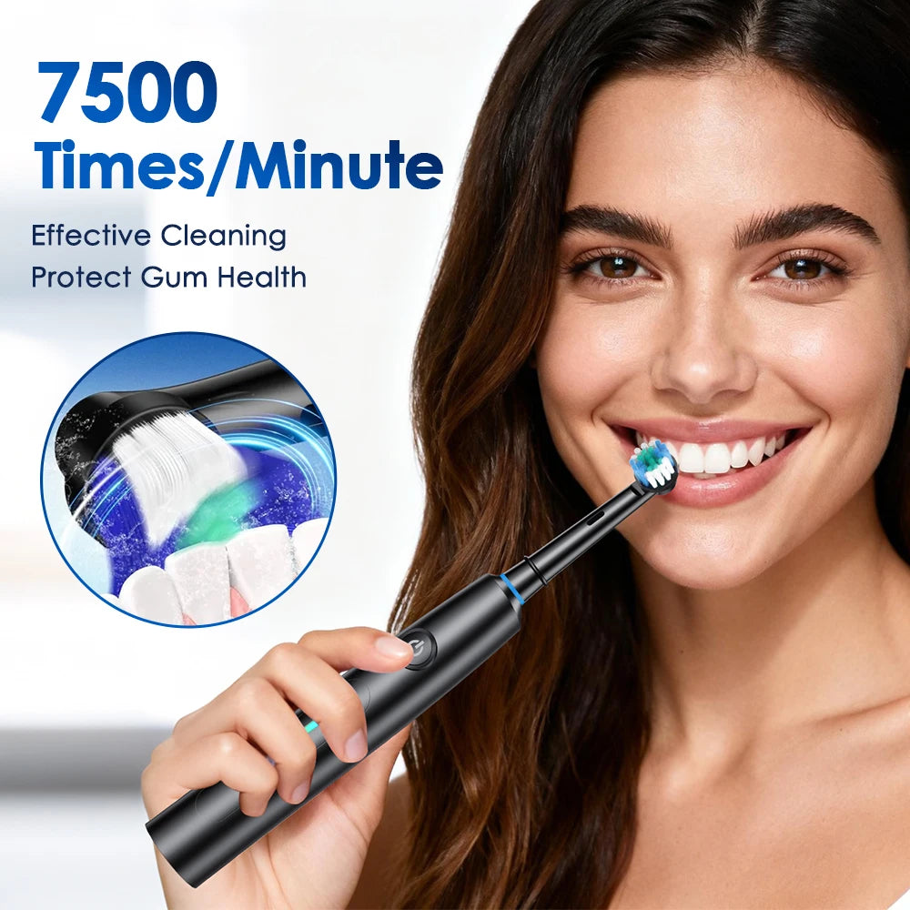 3D Rotating Rechargeable Electric Toothbrush for Adults