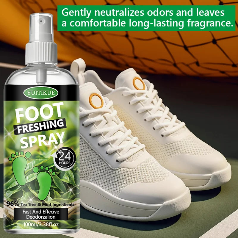 YUITIKUE Tea Tree Foot Deodorant Spray Shoe Odor Eliminator 100ml