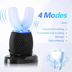 Automatic UShape Electric Toothbrush with LED Whitening Light