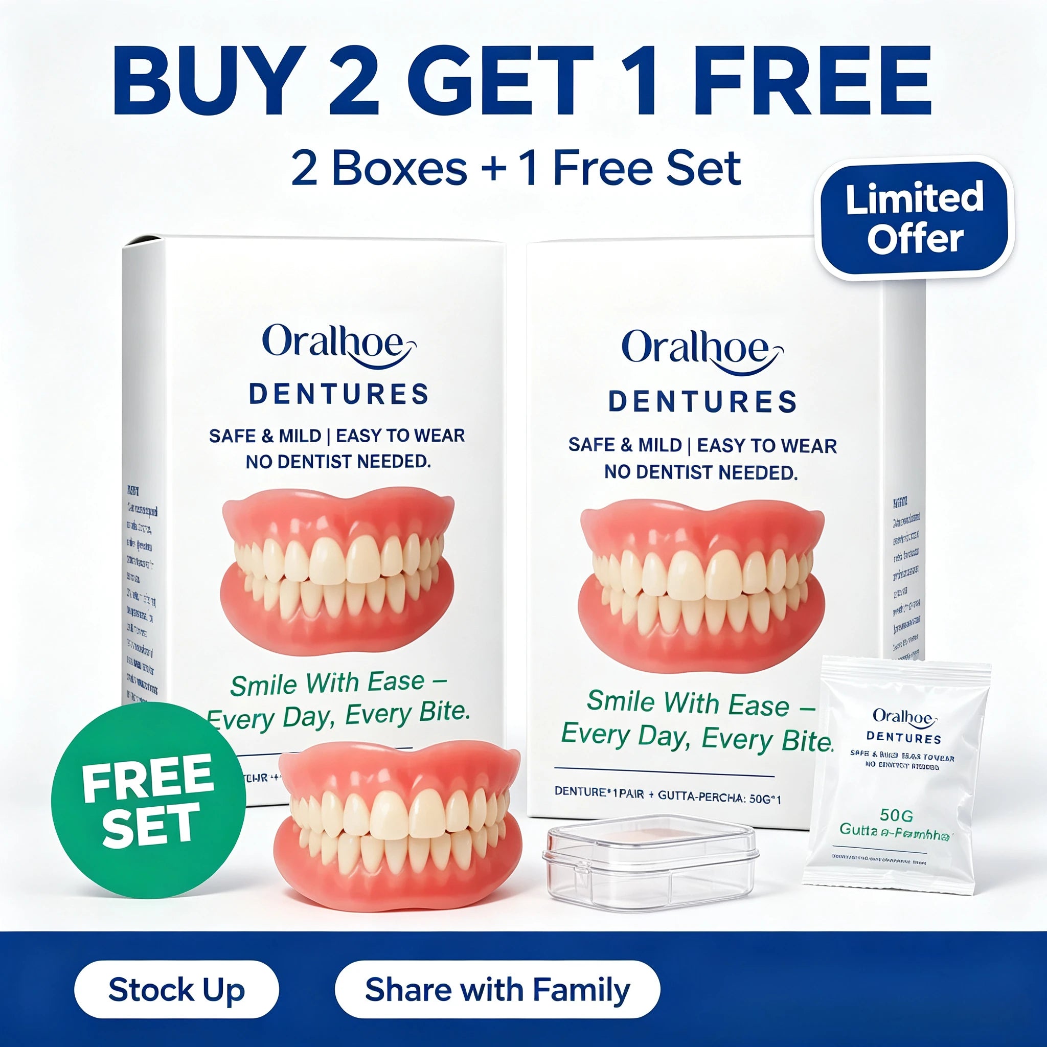 Adjustable Temporary Cosmetic Dentures for Instant Smile - 8