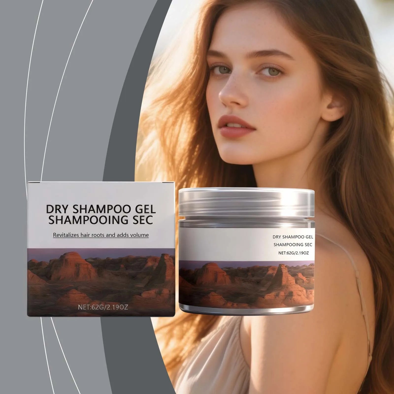 Volumizing Dry Shampoo Gel 59g for Oil Control and Hair Texture - 1