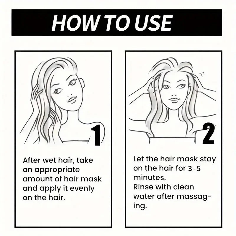 Keratin Hair Mask Deep Conditioning Repair Cream for Dry Frizzy Hair