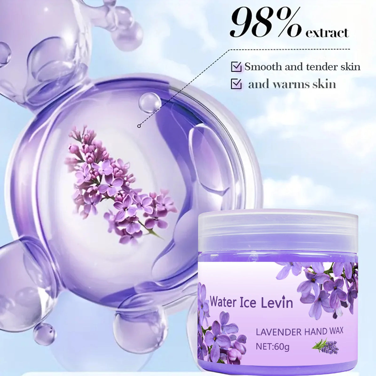 Lavender Moisturizing Hand Wax Mask Smoothing Skin Treatment