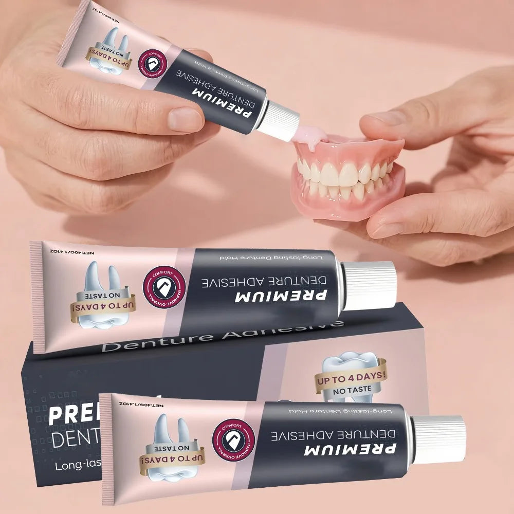 Waterproof Zinc-Free Denture Adhesive Cream for All-Day Hold - 5