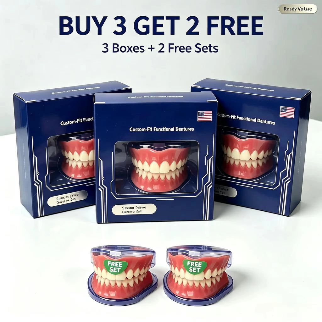 Instant Smile Cosmetic Dentures for Full Mouth