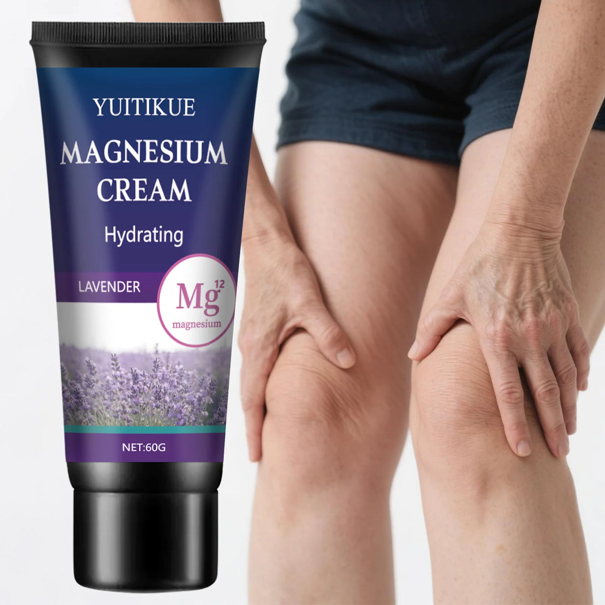 YUITIKUE Magnesium Cream Lavender Muscle and Joint Recovery Lotion 60g