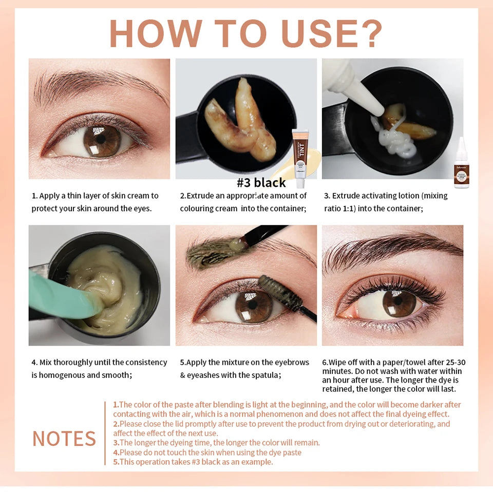 Professional Eyelash and Eyebrow Tinting Kit - 15