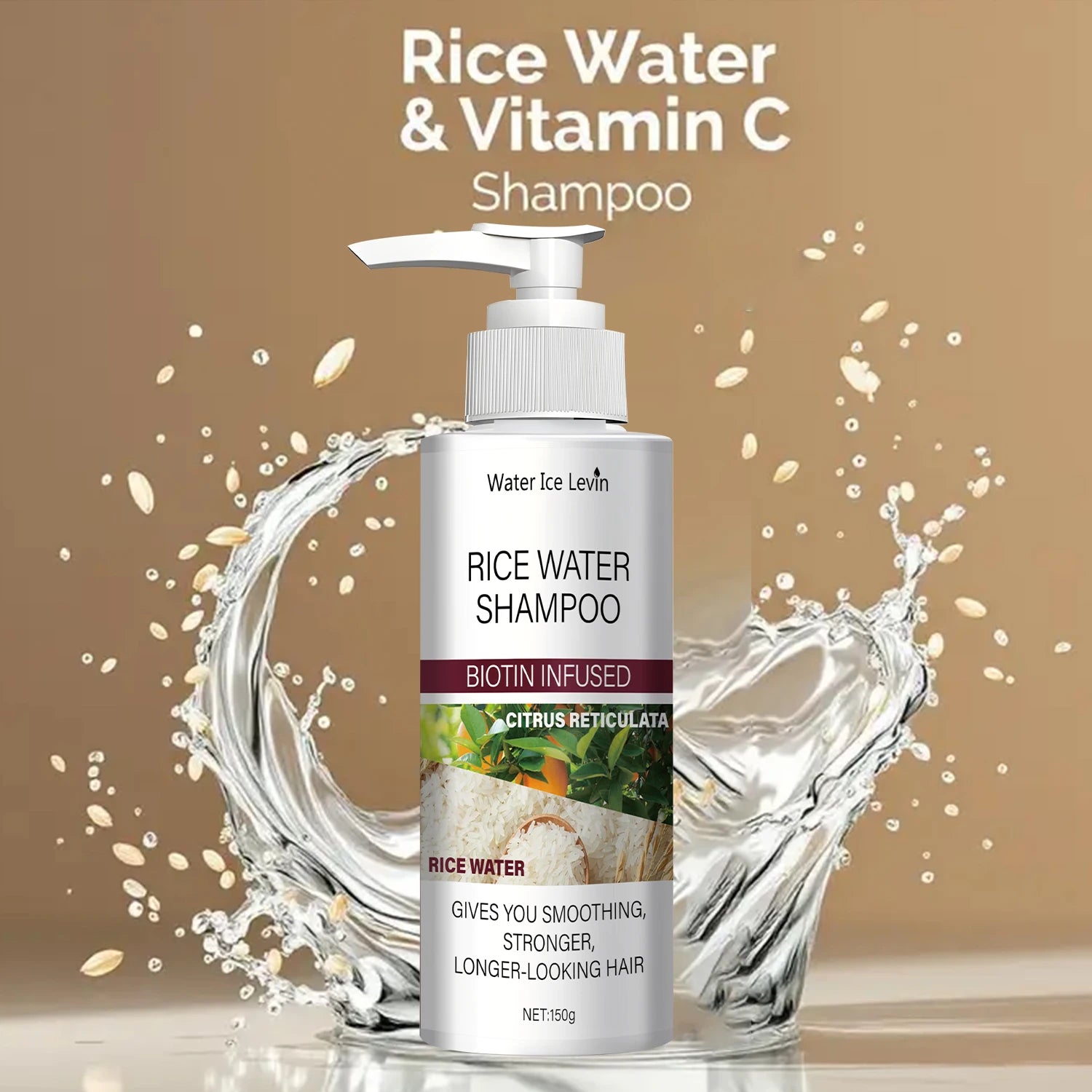 Rice Water Shampoo with Biotin and Keratin for Hair Strengthening - 5