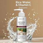 Rice Water Shampoo with Biotin and Keratin for Hair Strengthening