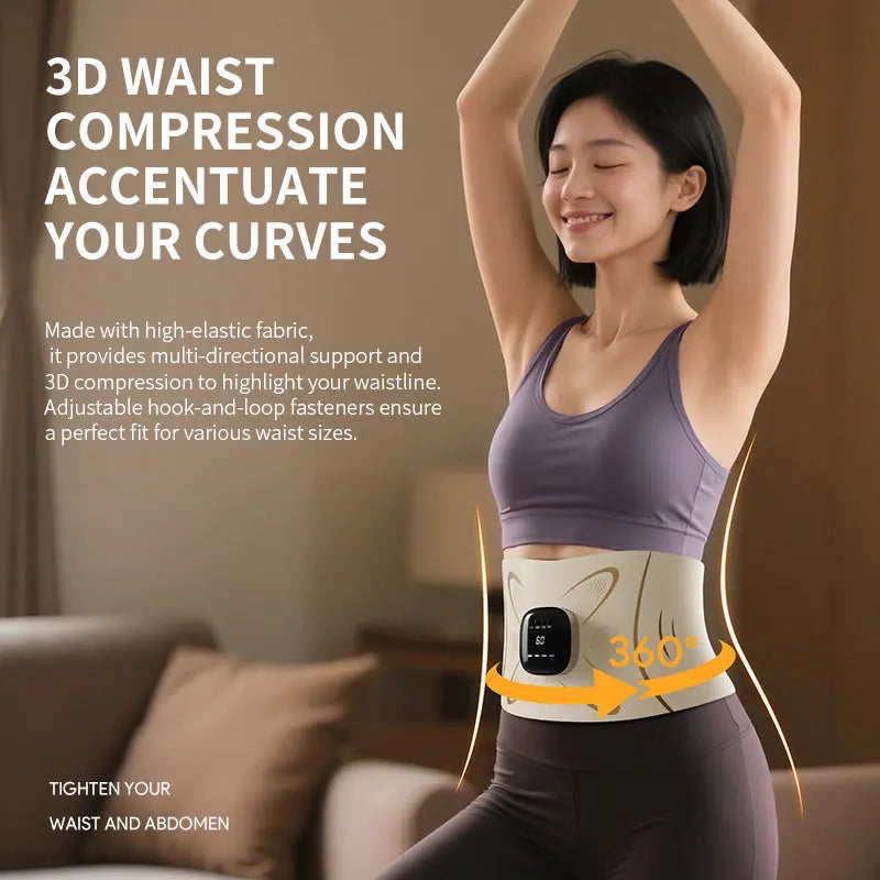 Electric Pulse Waist Massage Belt for Abdominal Toning