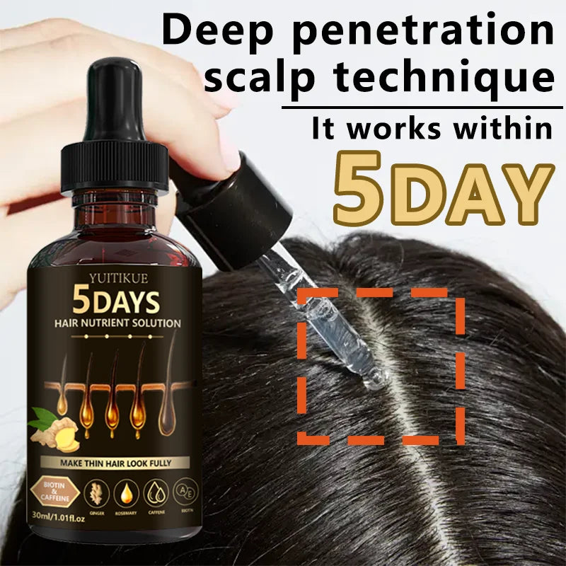 YUITIKUE Hair Nutrient Serum 30ml Ginger Biotin Rosemary Caffeine