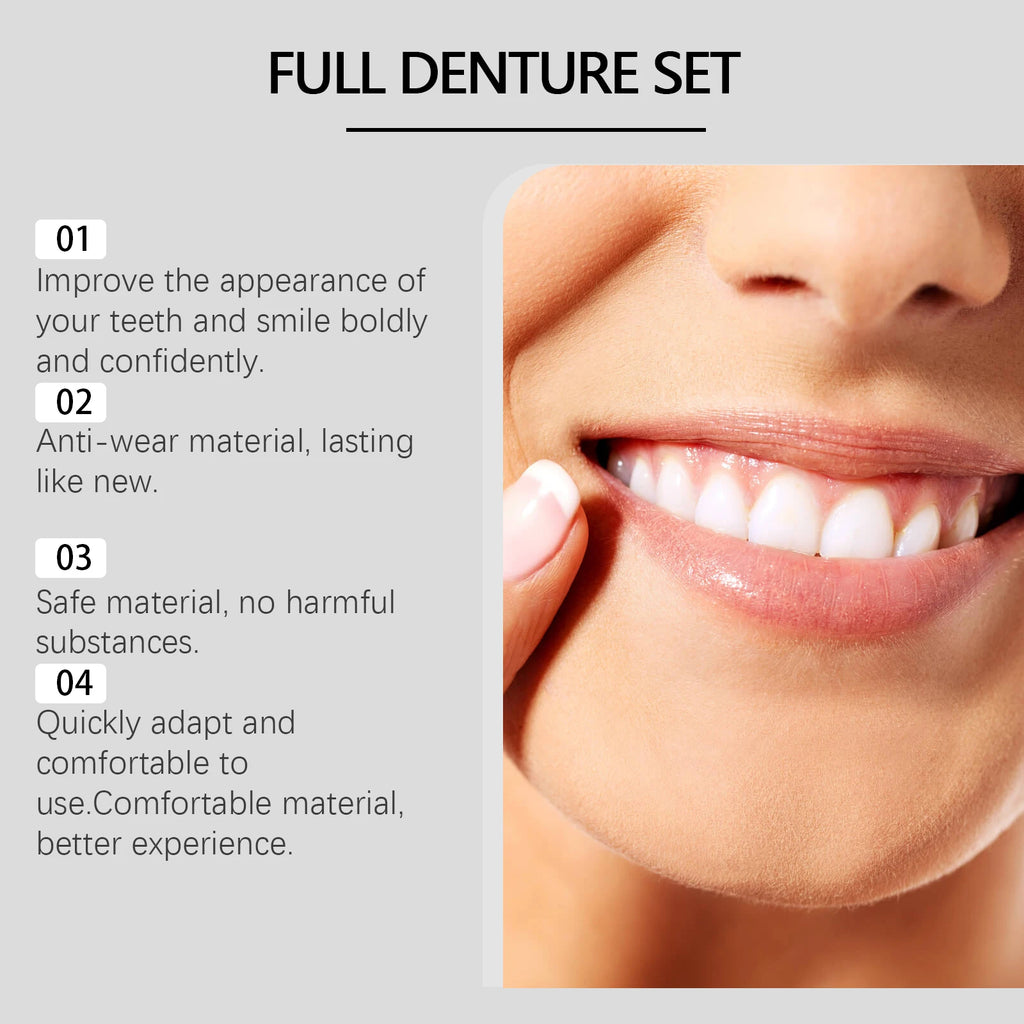 Temporary Cosmetic Denture Set for Smile Improvement