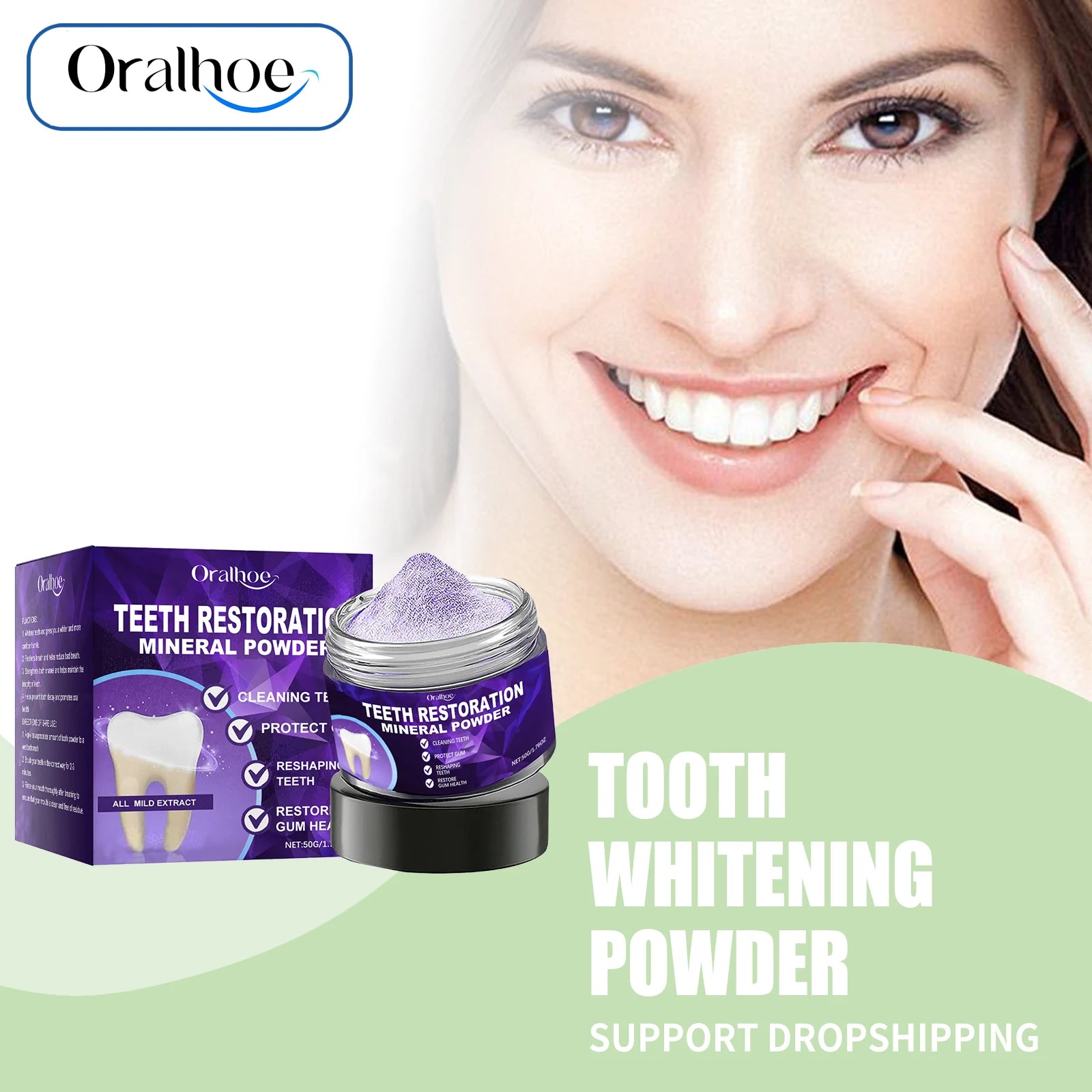 Teeth Whitening and Plaque Removal Cleaning Powder - 1
