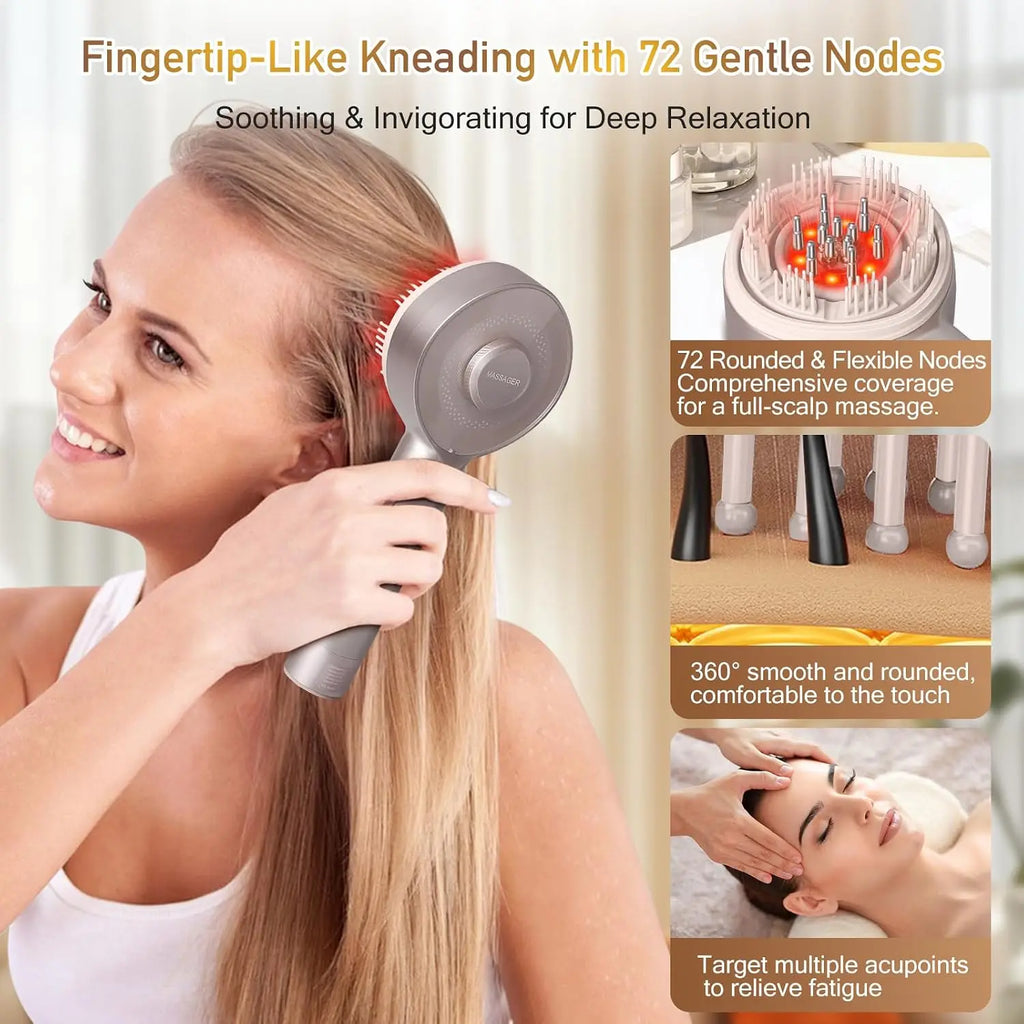 Electric Scalp Massager and Hair Growth Serum Applicator