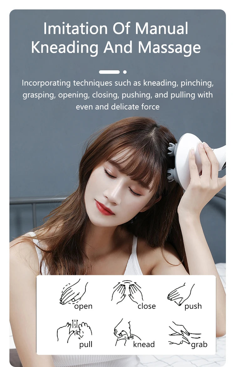 Electric Waterproof Scalp Massager for Stress Relief - 8