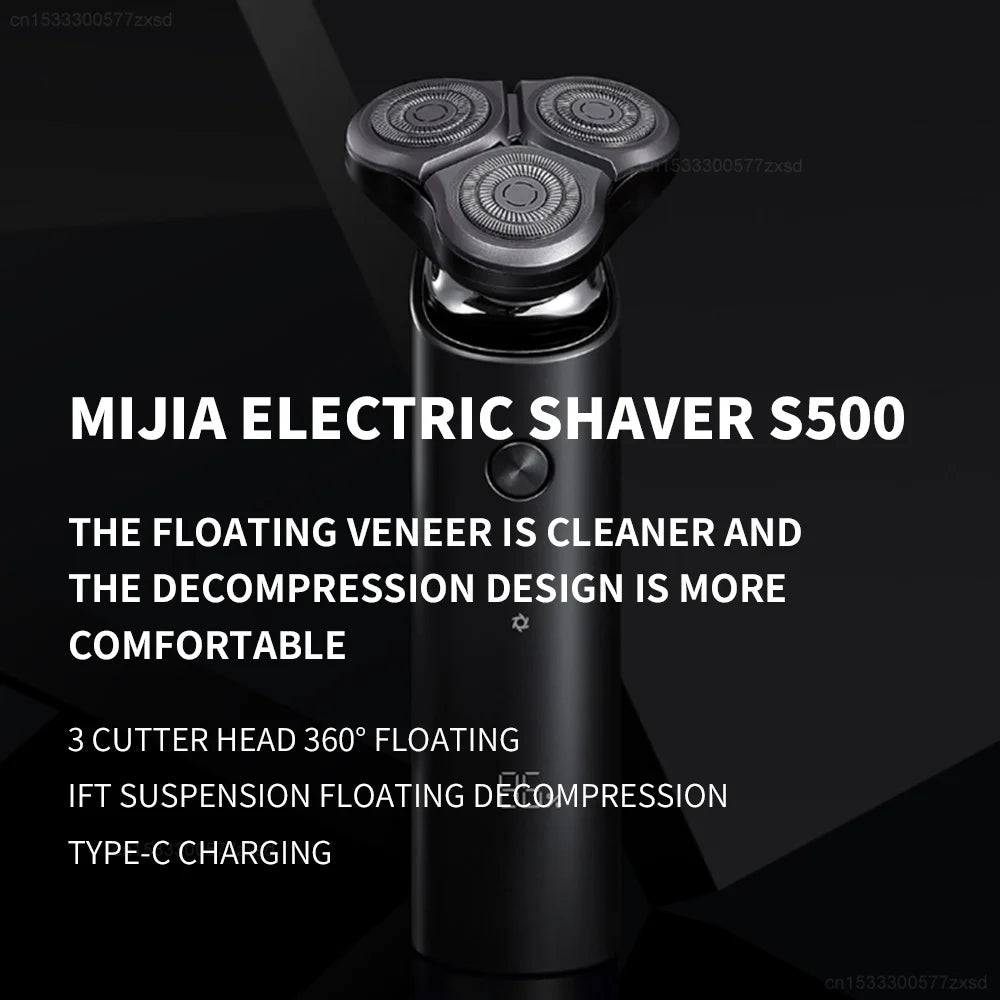Xiaomi Mijia S500 Electric Shaver Rotary Razor Waterproof Beard Trimmer