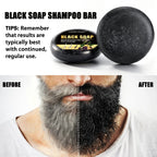 Goiple Black Hair Shampoo Bar Gray Coverage Natural Hair Darkening Soap
