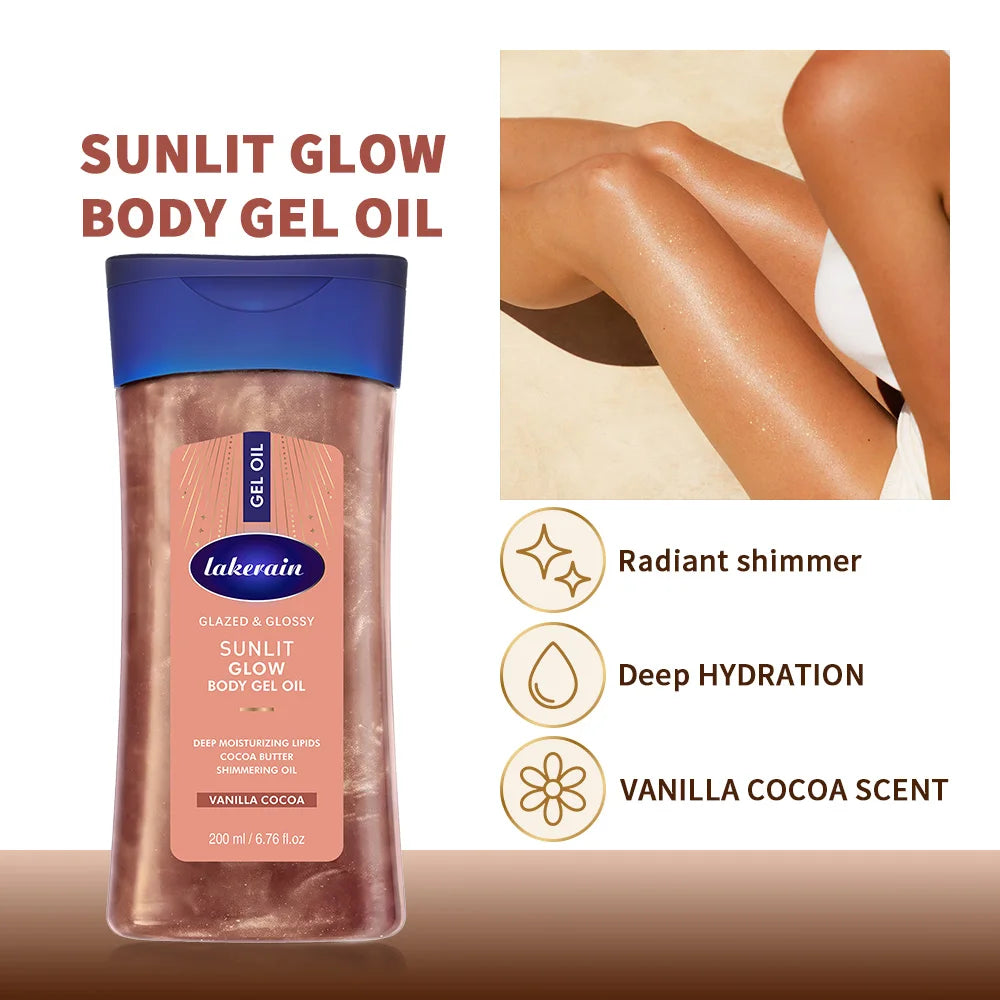 Sunlit Glow Shimmer Body Oil with Vanilla and Cocoa - 3