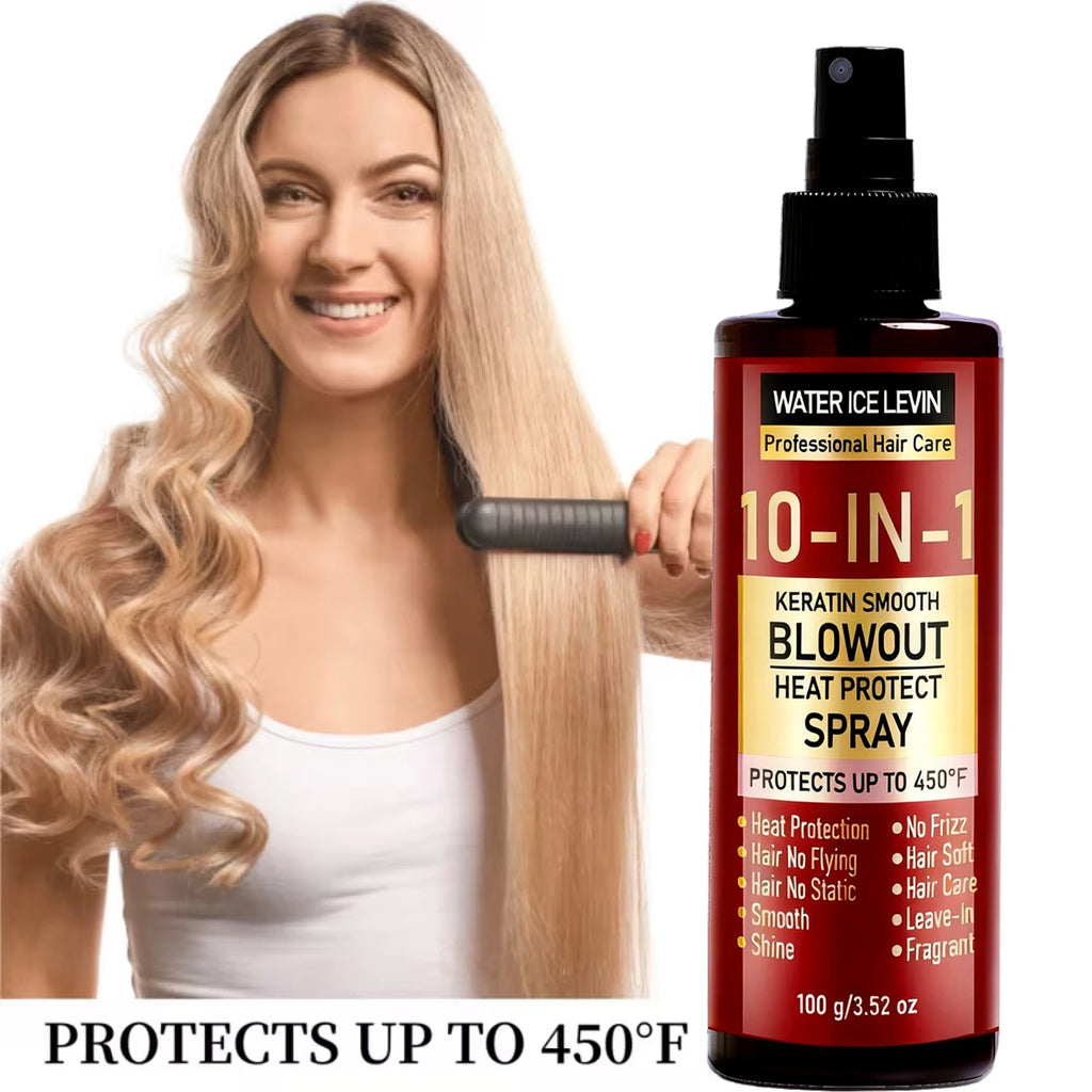 10-in-1 Keratin Collagen Hyaluronic Acid Heat Protect Hair Spray 100g