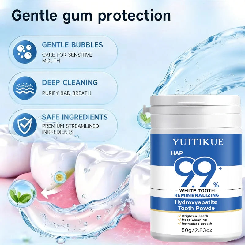 YUITIKUE Hydroxyapatite Teeth Whitening Powder Remineralizing Tooth Polish