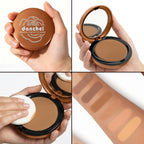 Matte Bronze Pressed Powder for Natural Sun-Kissed Look