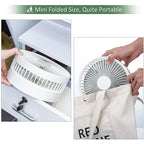 Portable Foldable USB Rechargeable Cooling Fan with Remote Control