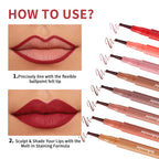 Long-Lasting Waterproof Felt-Tip Lip Liner Stain