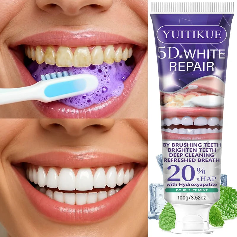 YUITIKUE 5D White Repair Toothpaste Enamel Brightening and Fresh Breath - 2