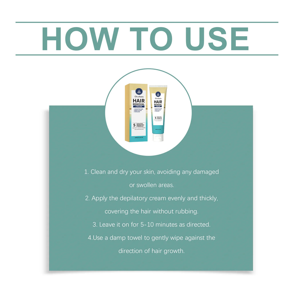 Painless Hair Removal Cream for Sensitive Skin