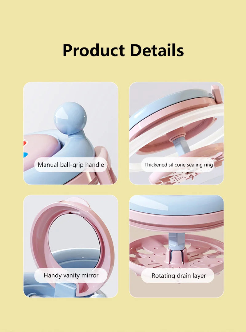 Portable Denture Cleaning Case with Rotary Brush - 18