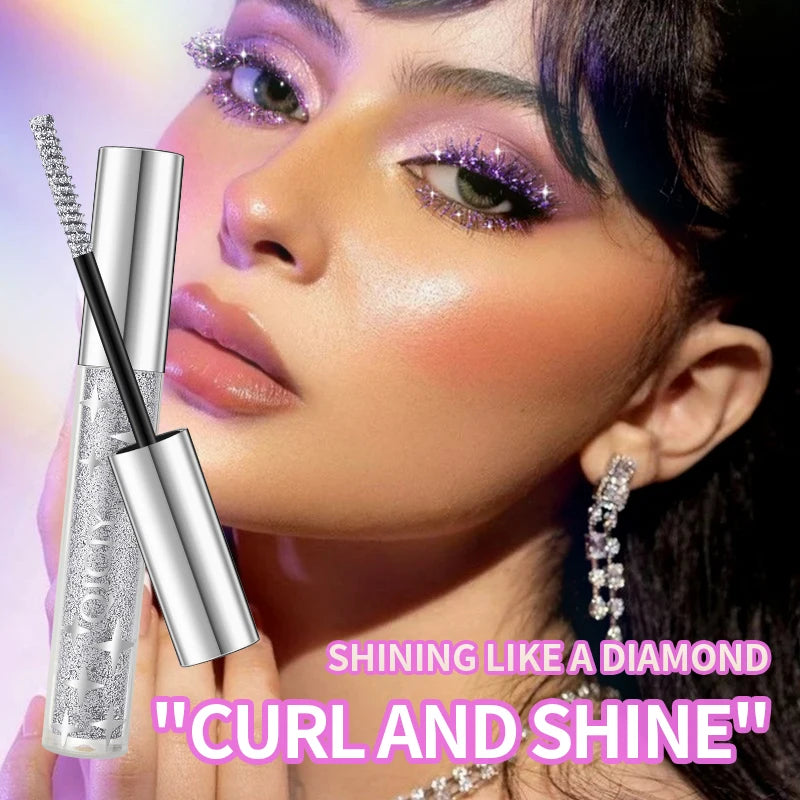 Glitter Mascara Waterproof Shiny Lash Enhancer for Party Makeup
