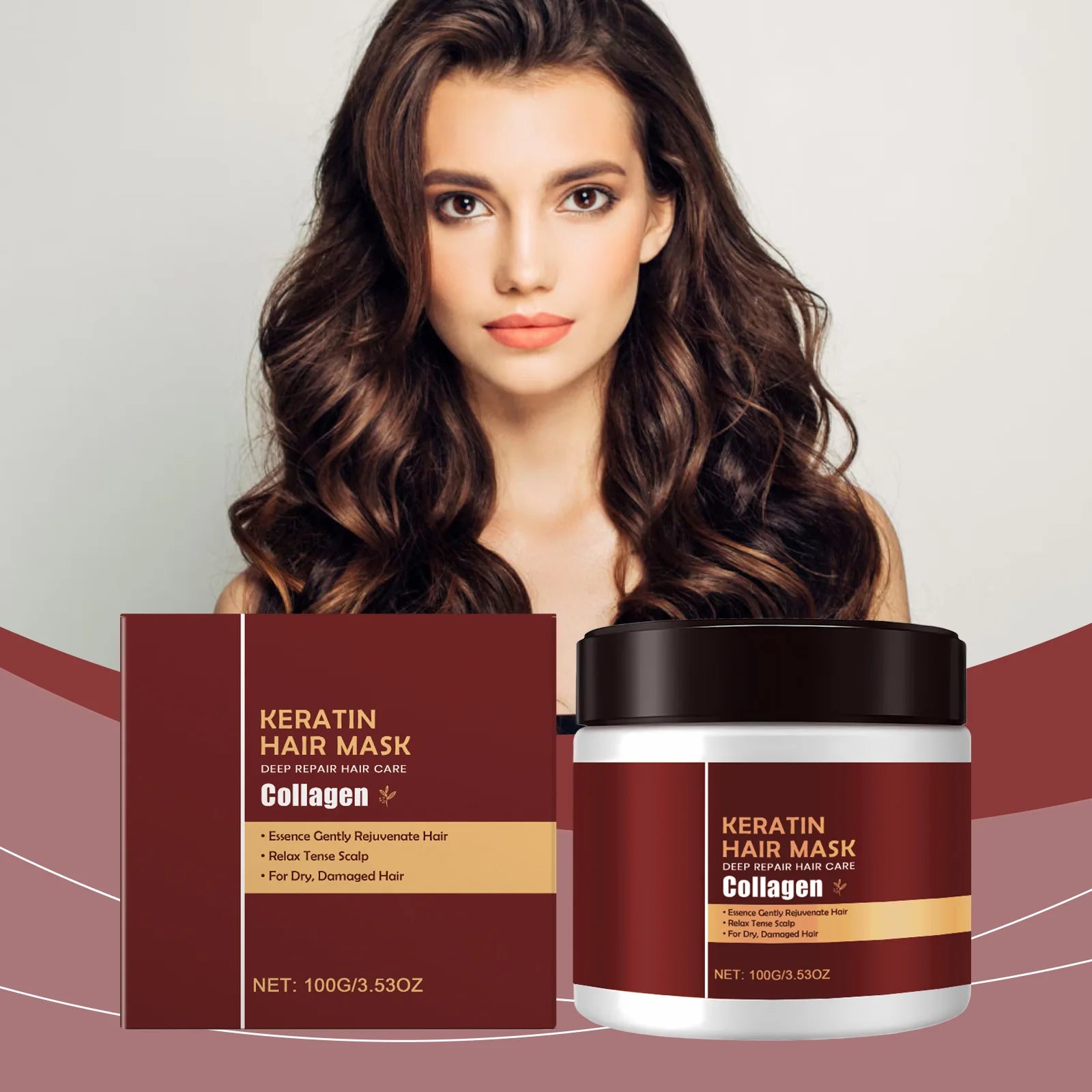 Keratin Collagen Hair Repair Mask 100g for Dry and Damaged Hair