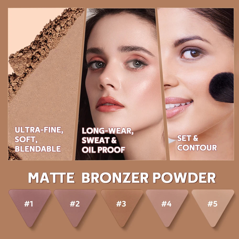 Matte Bronzing Powder for Face Contouring and Shading - 18