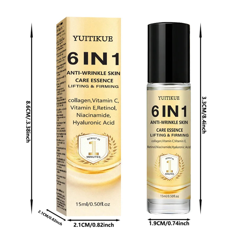 Yuitikue 6in1 Anti Wrinkle Serum Lifting Firming Face Care Essence 15ml