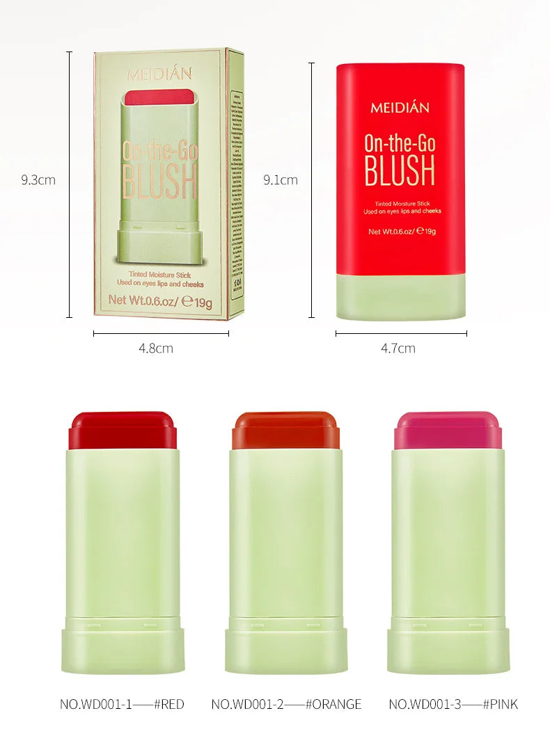 Meidian On The Go Waterproof Blusher Stick Cream Face Makeup - 20