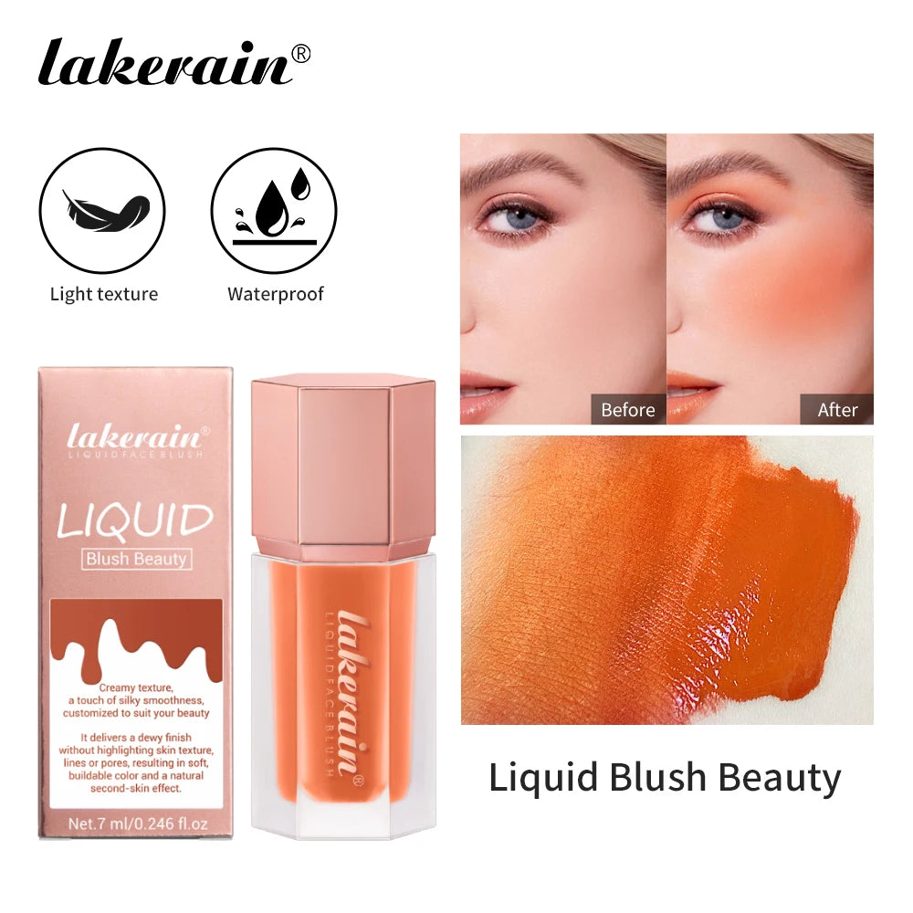 Waterproof Matte Liquid Blush with Built-in Applicator