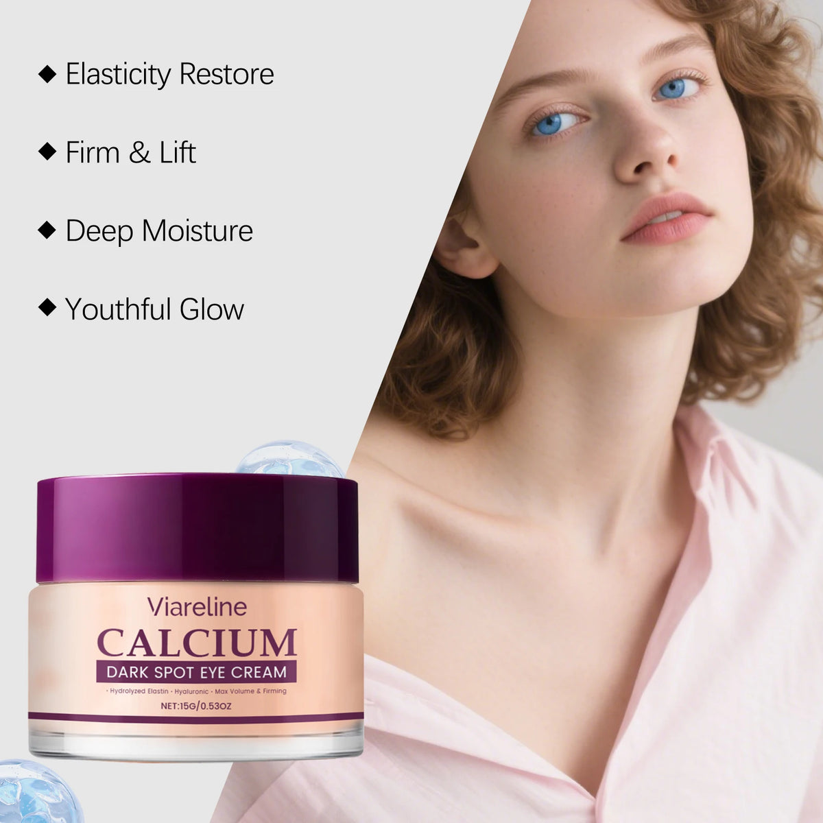 Firming Calcium Eye Cream for Dark Circles and Fine Lines