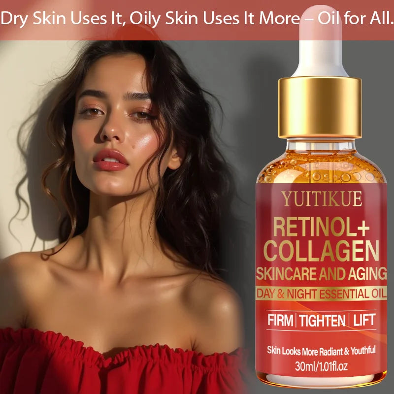 YUITIKUE Retinol and Collagen Anti Aging Face Serum Firming Oil