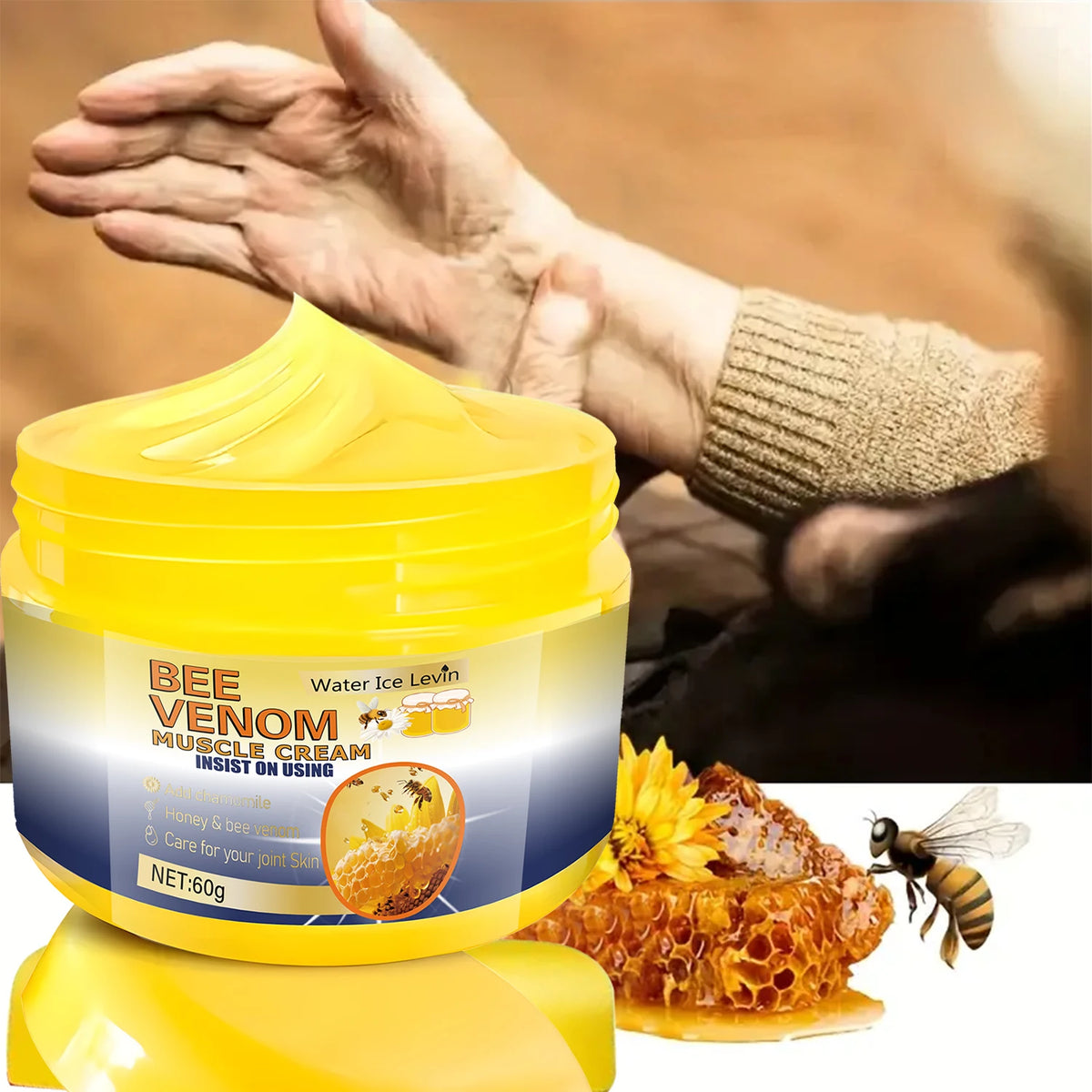 Bee Venom Muscle and Joint Relief Cream Cooling Warming Pain Rub