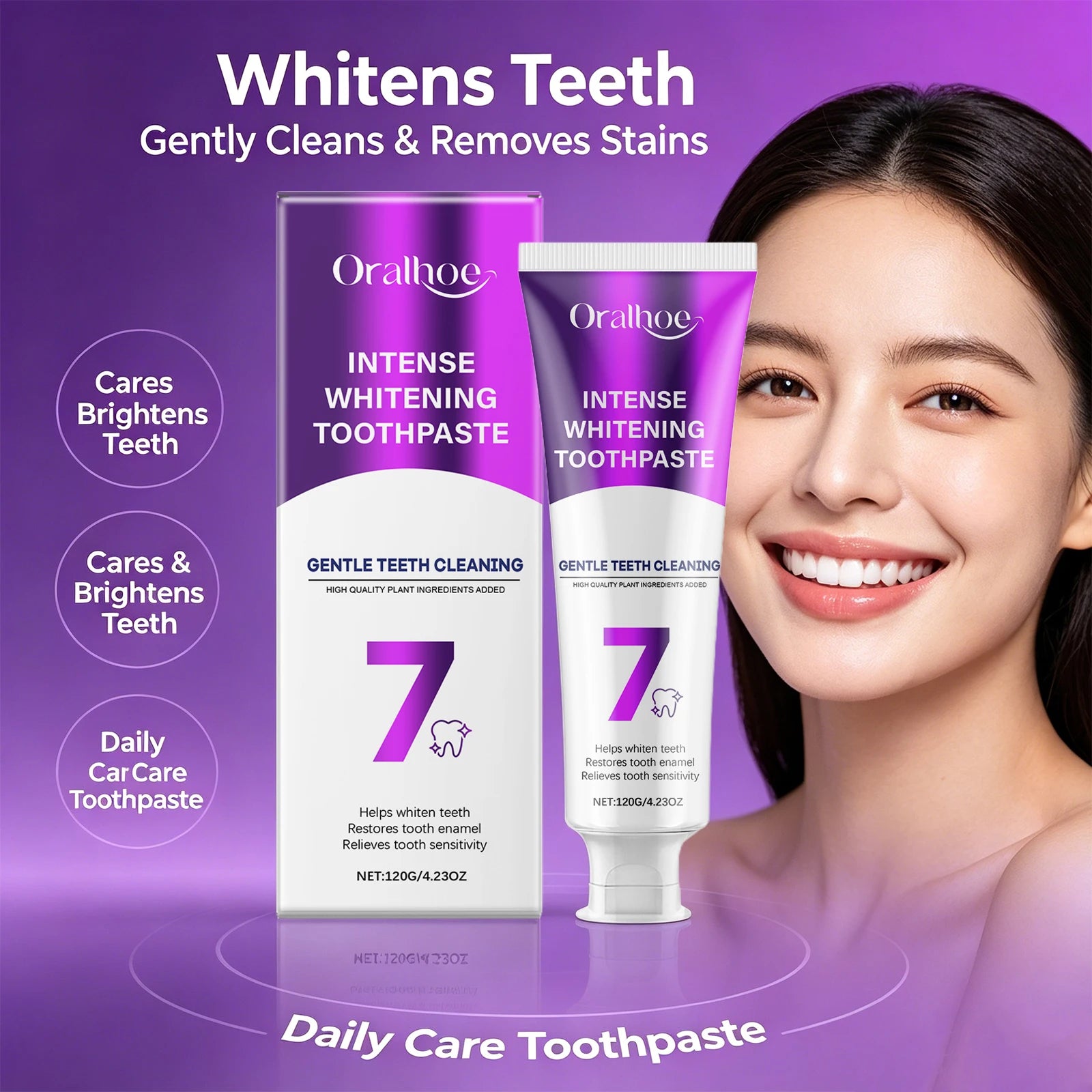 Intense Whitening Toothpaste for Stain Removal and Sensitive Teeth - 5