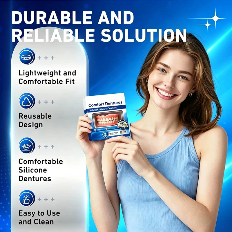 Comfort Fit Silicone Denture Set for Natural Smile
