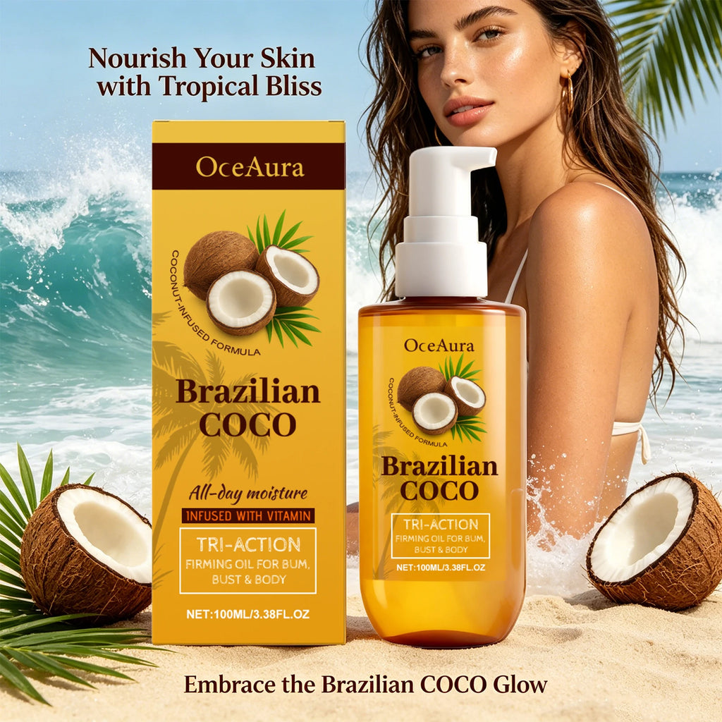 Coconut Firming Body Oil for Skin Hydration and Elasticity