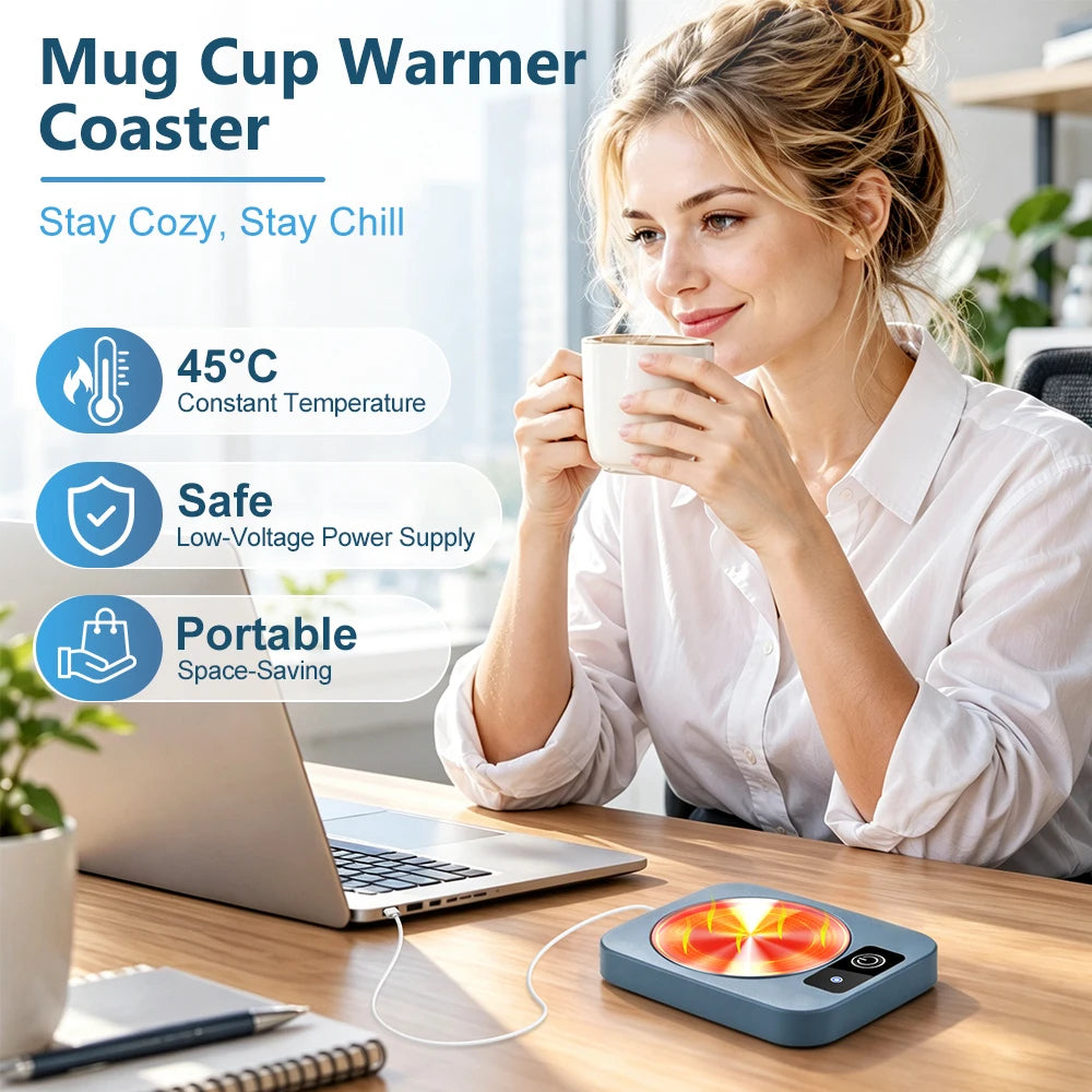 Electric Desktop Mug Warmer for Coffee and Tea