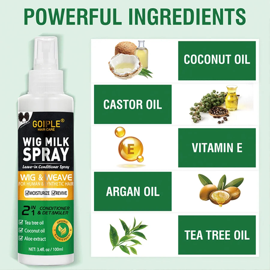 100ml 2-in-1 Wig Milk Leave-In Conditioner and Heat Protection Spray